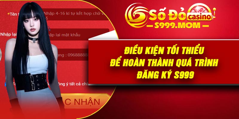 Điều kiện tối thiểu để hoàn thành quá trình đăng ký S999